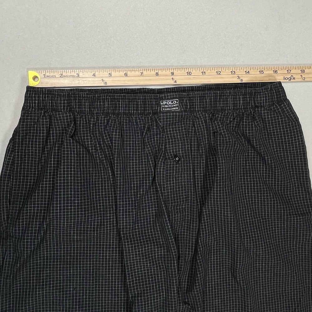 Polo Ralph Lauren Soho Black Check Plaid Pajama Pants Sz XL Comfort‎ 24" Inseam - Picture 5 of 8